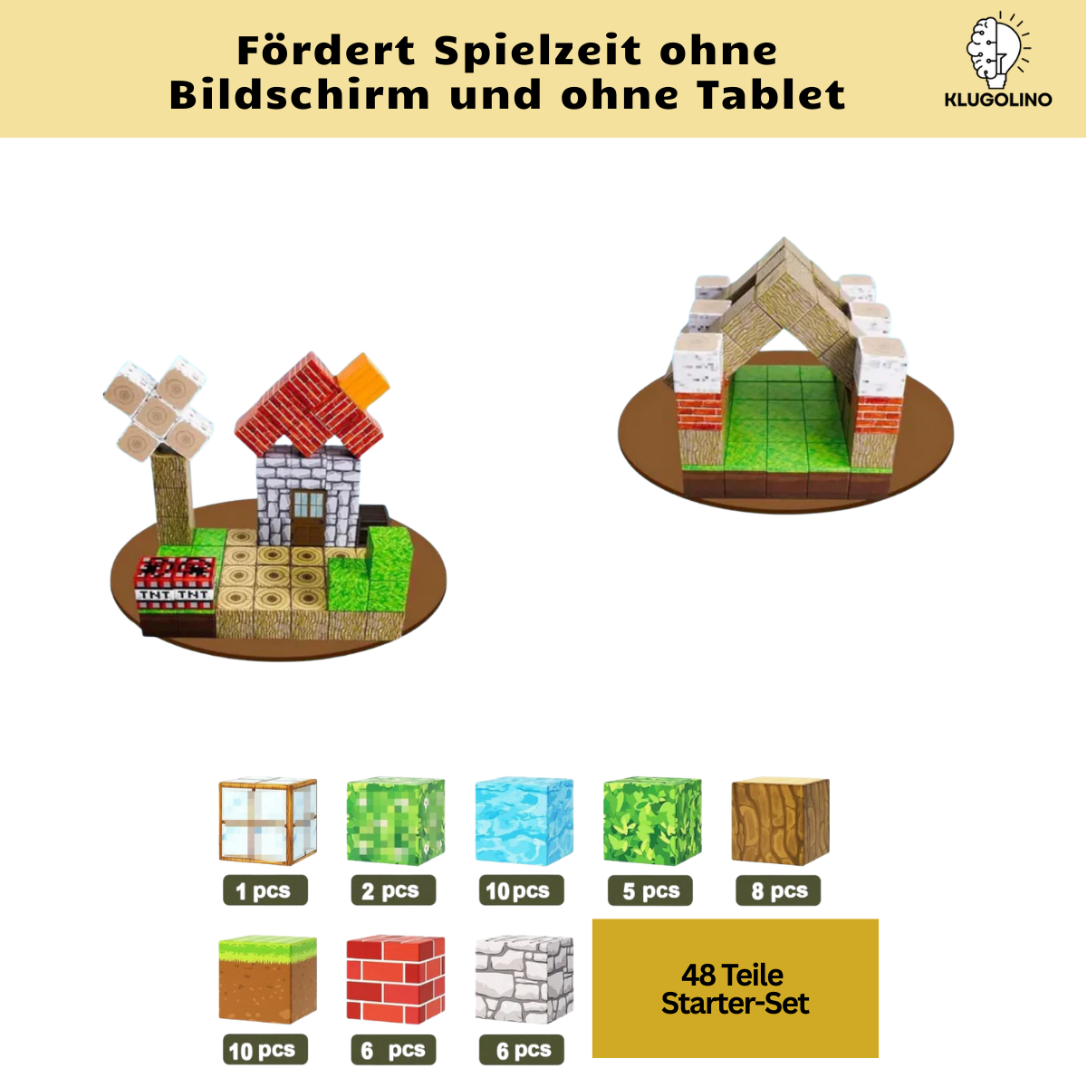 Klugolino Magnetwürfel – magnetisches 3D-Baukasten-Set