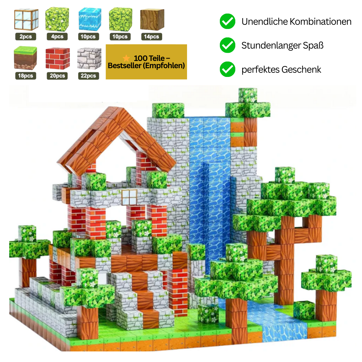 Klugolino Magnetwürfel – Stundenlanges kreatives Bauen