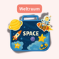 Der Klugolino Kreativkoffer im Design Weltraum bzw. Space - blau